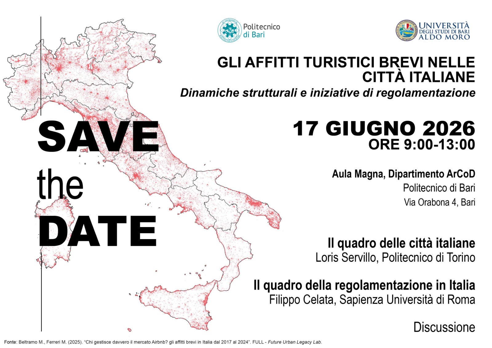 Gli affitti turistici brevi nelle città - locandina
