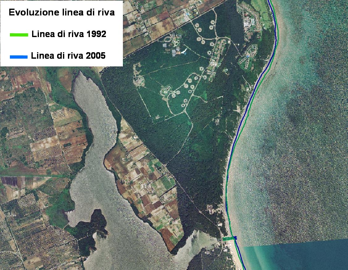 Evoluzione recente della linea di riva