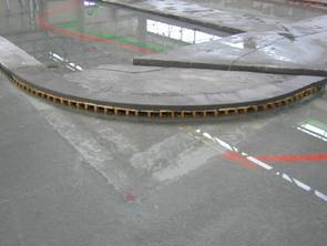 Particolare dell'arrotondamento del molo