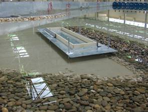 Particolare della spiaggia artificiale 