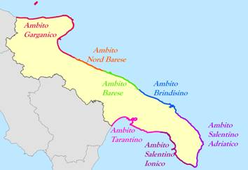 I sette ambiti della costa pugliese Ambiti